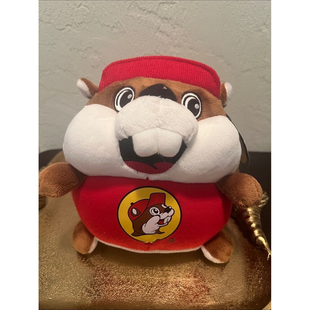 #2126**Buc-ee's Beaver Plush with Red Outfit